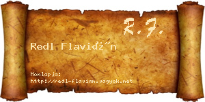 Redl Flavián névjegykártya